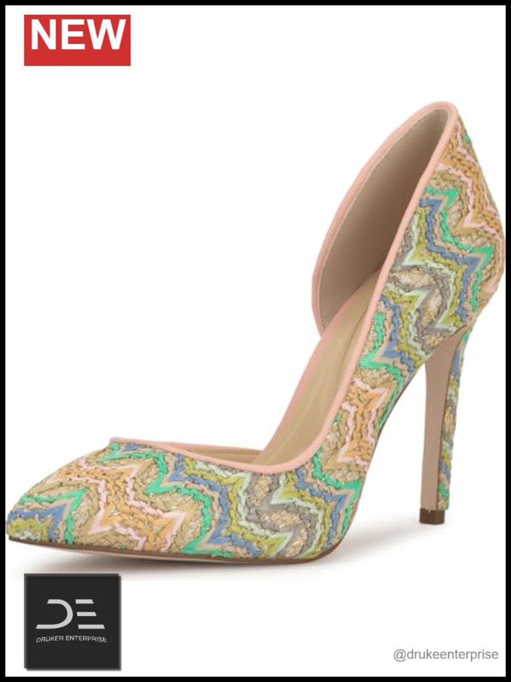 Jessica Simpson Prizma D'Orsay Pumps Pointed Toe Stiletto Heels Raffia